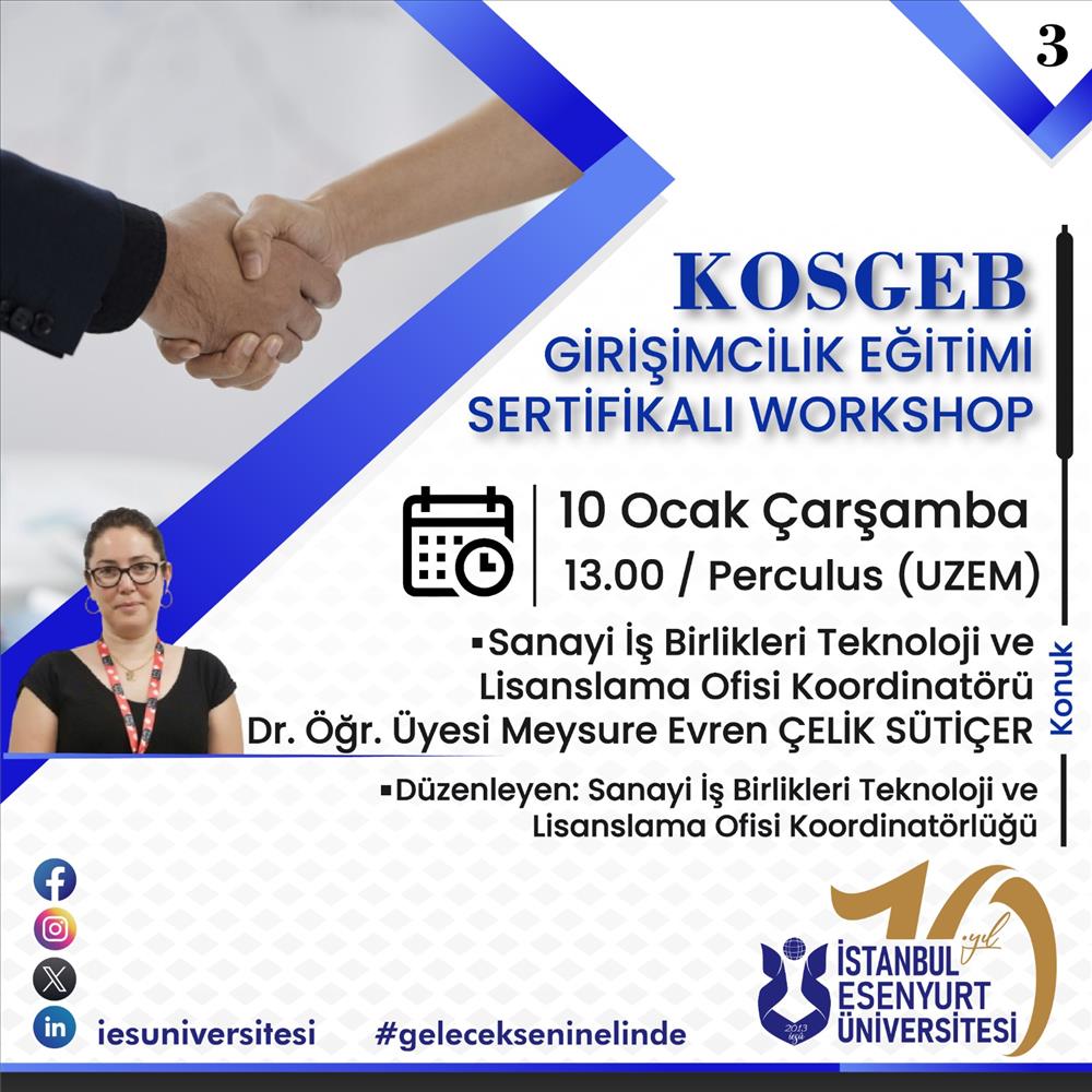 KOSGEB Girişimcilik Eğitim Sertifikalı Workshop