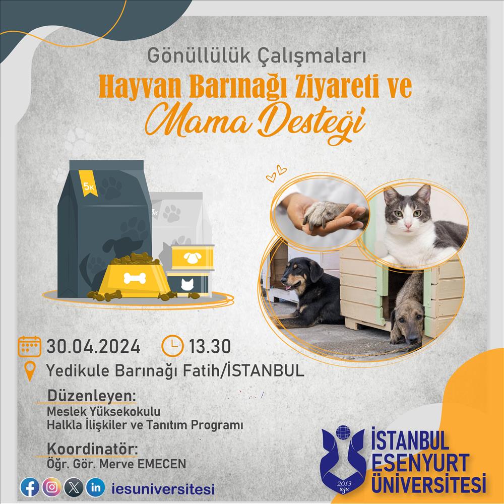 Hayvan Barınağı Ziyareti ve Mama Desteği