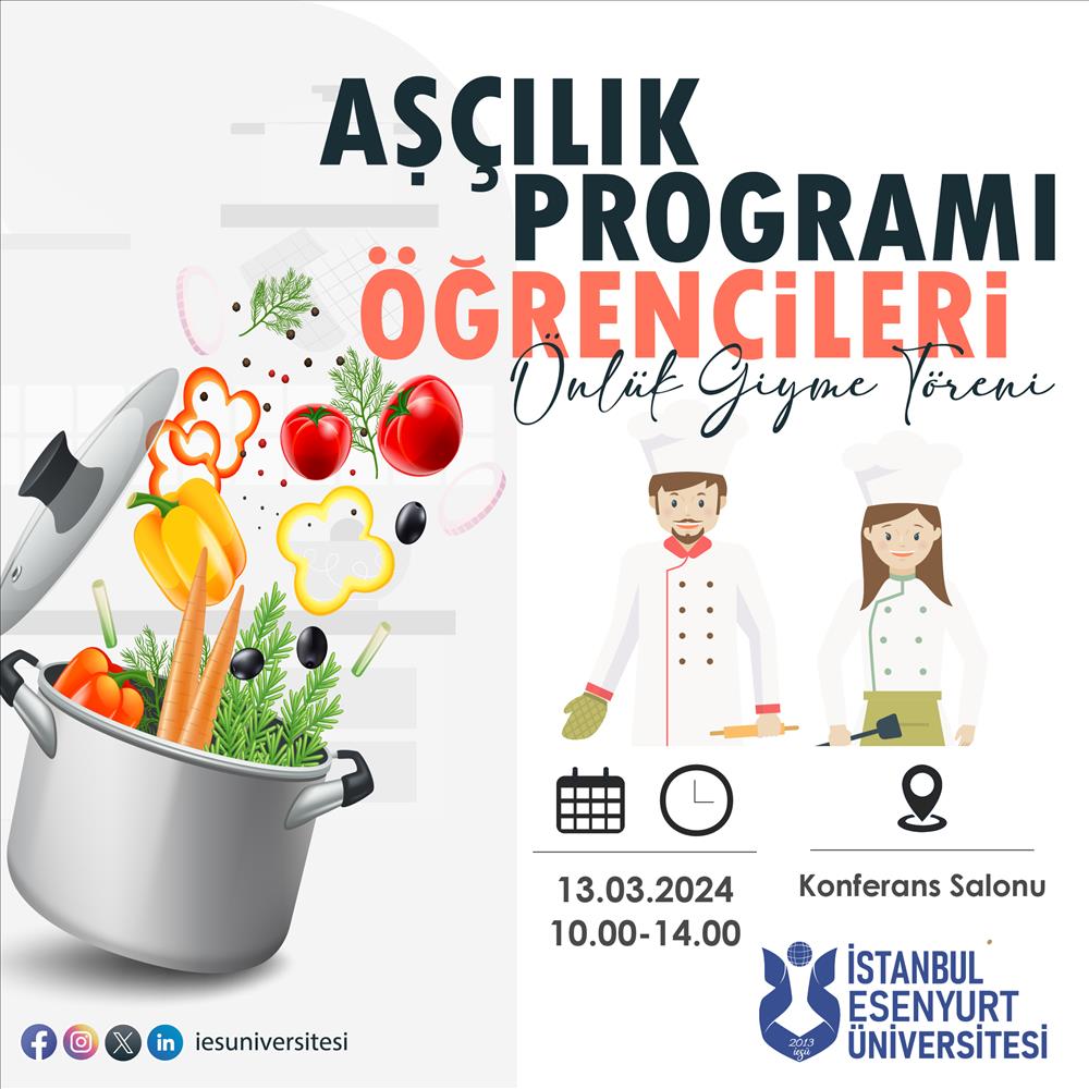 Aşçılık Programı Öğrencileri Önlük Giyme Töreni