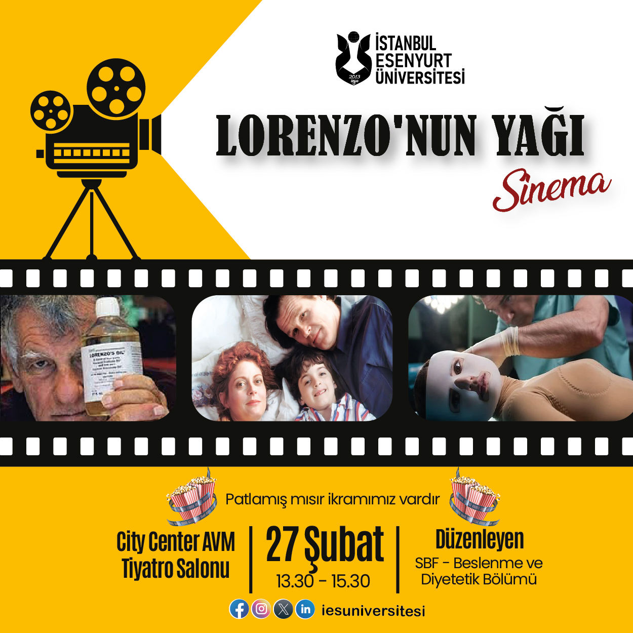 Lorenzo'nun Yağı Sinema Film Gösterimi